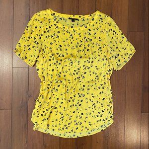 Banana Republic Yellow Silky Blouse - Size S